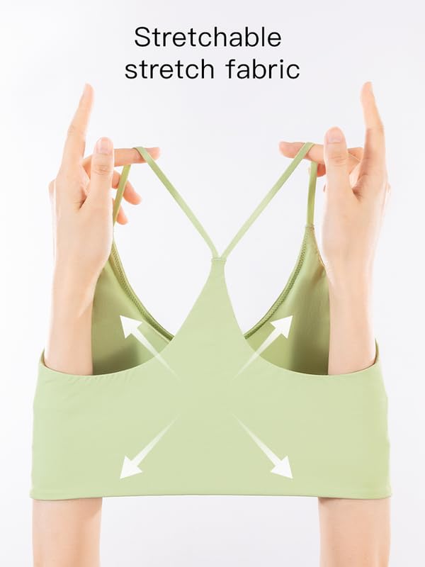 Racerback Sports Bras for Women, Scoop Neck Bralette Padded Removable Low Impact Workout Tops Yoga Active Gym Bra M-3XL