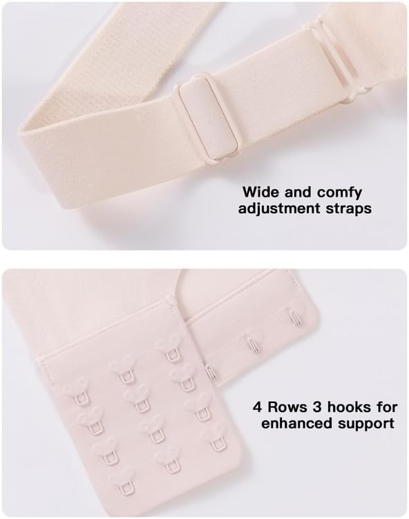 Seamless Bras for Women Full Coverage Floral Wireless Push Up Bralette Soft Minimizer Bra with Extender S-3XL