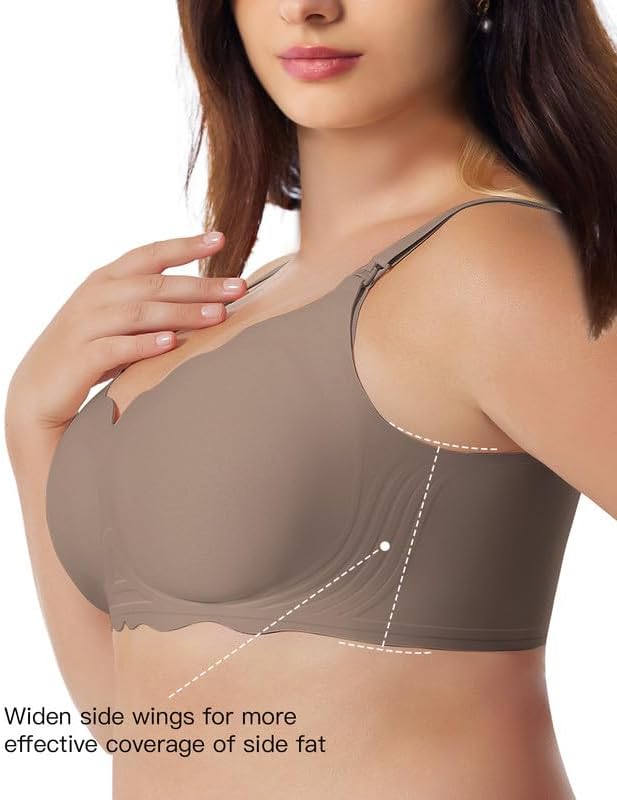 Nursing Bras for Breastfeeding Seamless Soft Maternity Bralette Support Wireless Pregnancy Sleep Bras with Extender S-XXL