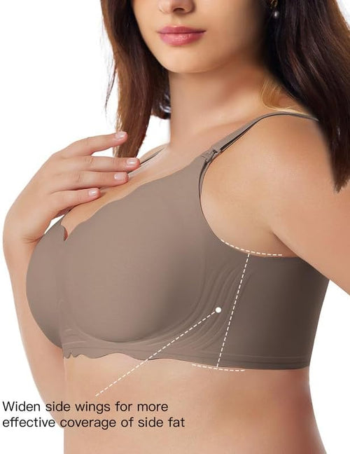 Nursing Bras for Breastfeeding Seamless Soft Maternity Bralette Support Wireless Pregnancy Sleep Bras with Extender S-XXL
