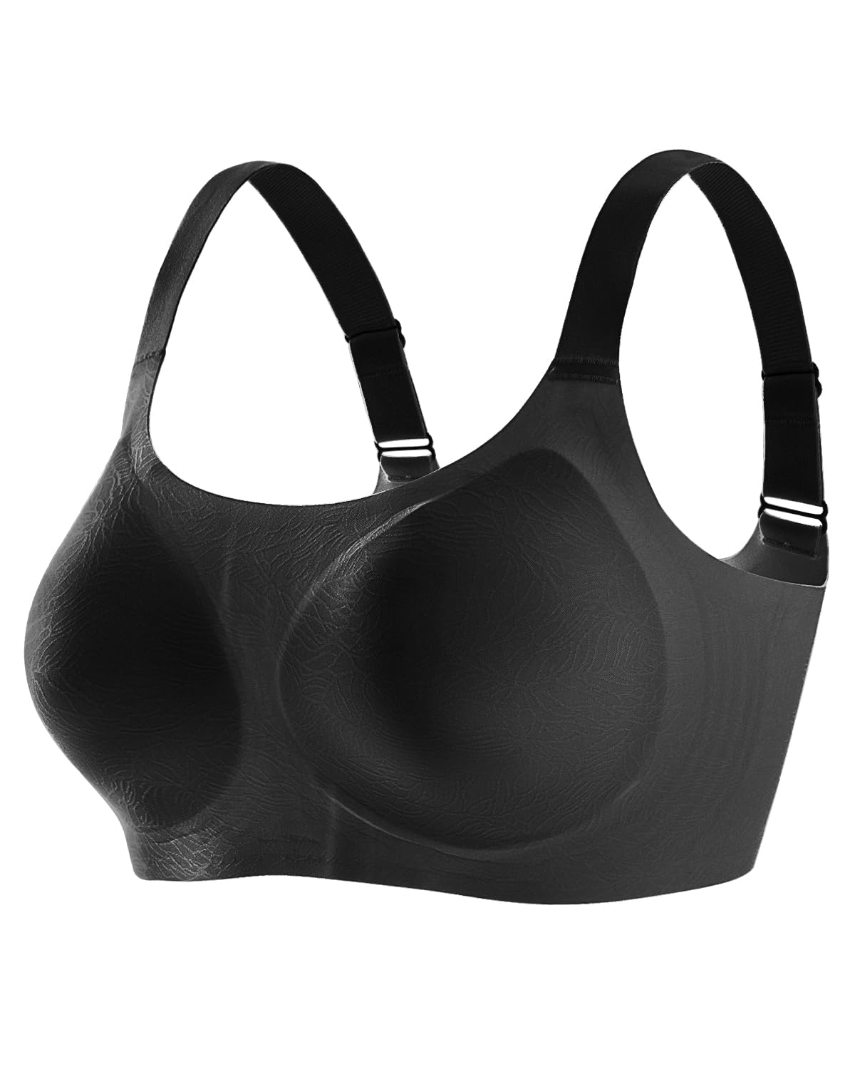Seamless Bras for Women Full Coverage Floral Wireless Push Up Bralette Soft Minimizer Bra with Extender S-3XL