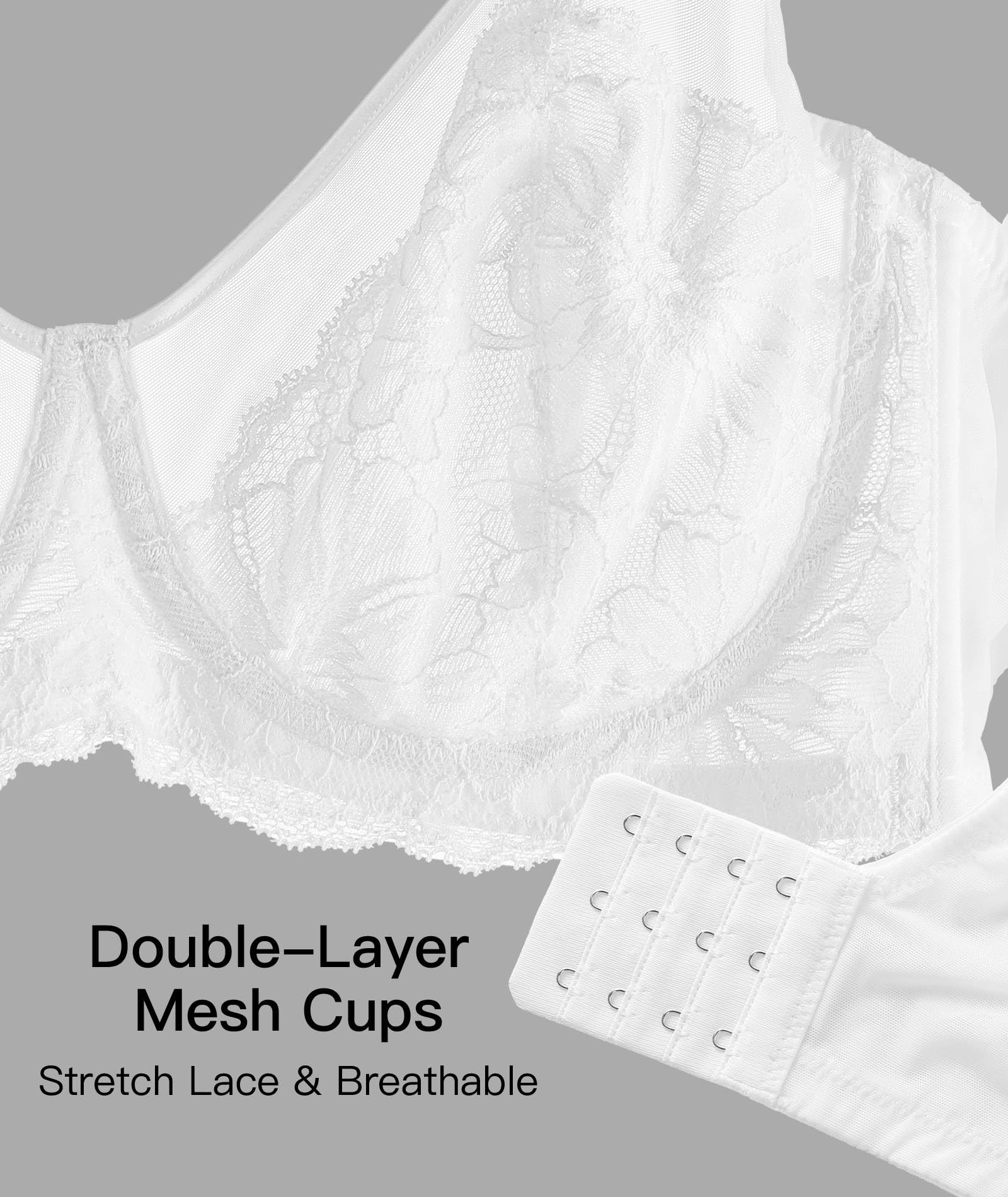 Minimizer Bras for Women Full Coverage Underwire Lace Bra