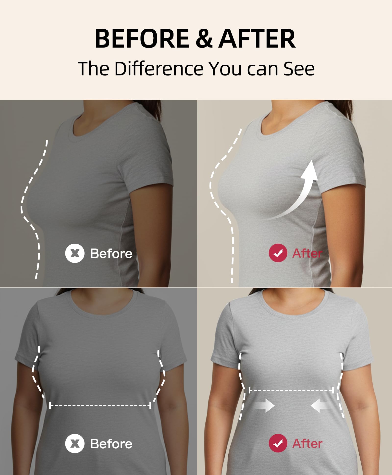 Women's Minimizer Bra Wireless Full Coverage Seamless Everyday T-Shirt Bra