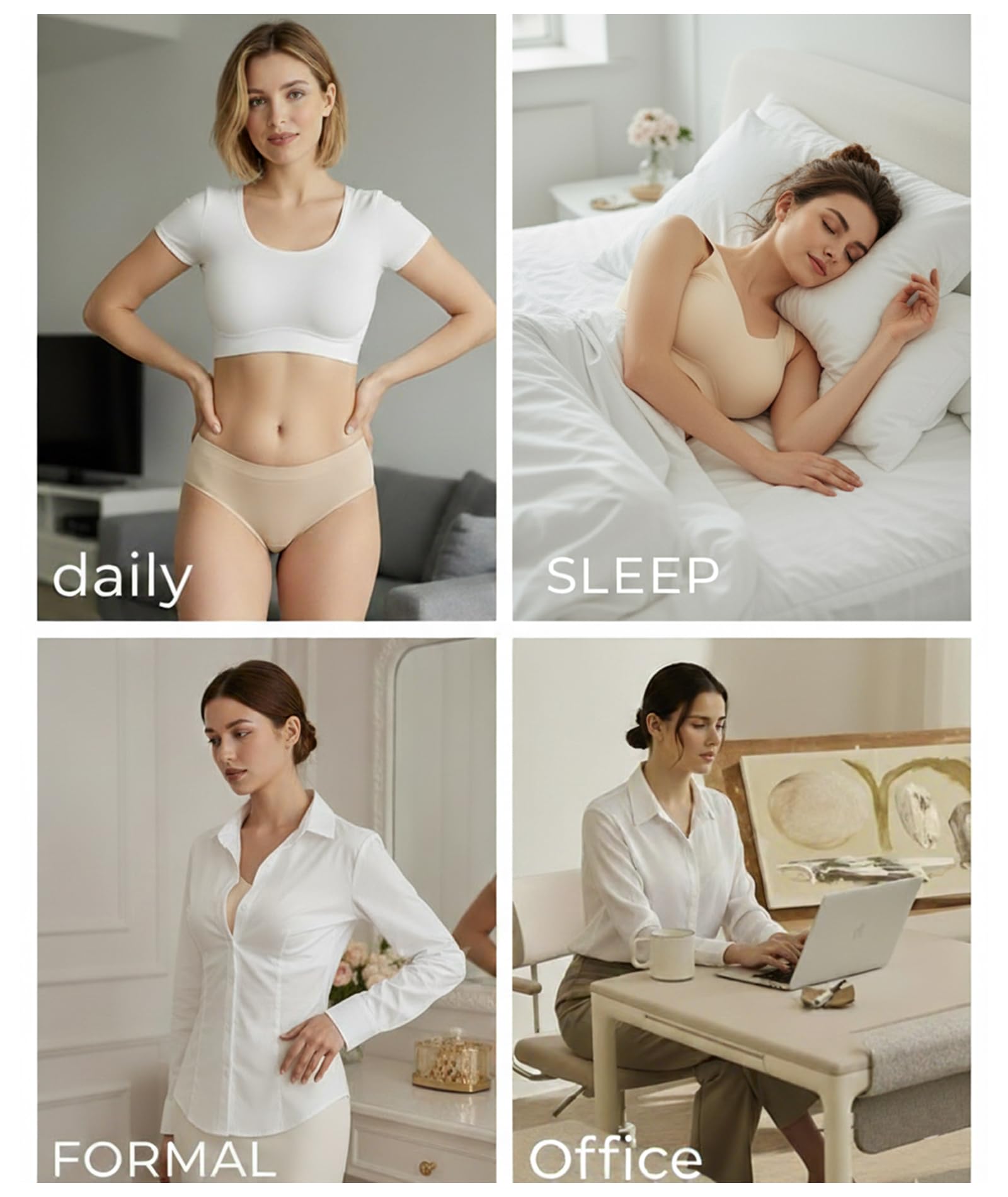 Women's Minimizer Bra Wireless Full Coverage Seamless Everyday T-Shirt Bra